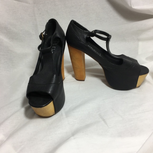 Jeffrey Campbell Foxy Wood Platforms - Picture 2 of 3